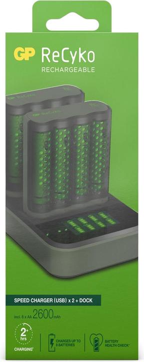 Produktbild GP Batteries Pro-Line Docking Station + 4xAAA + 4xAA (8 Stk., AA, 2100 mAh, Ladegerät inkl. Akku)