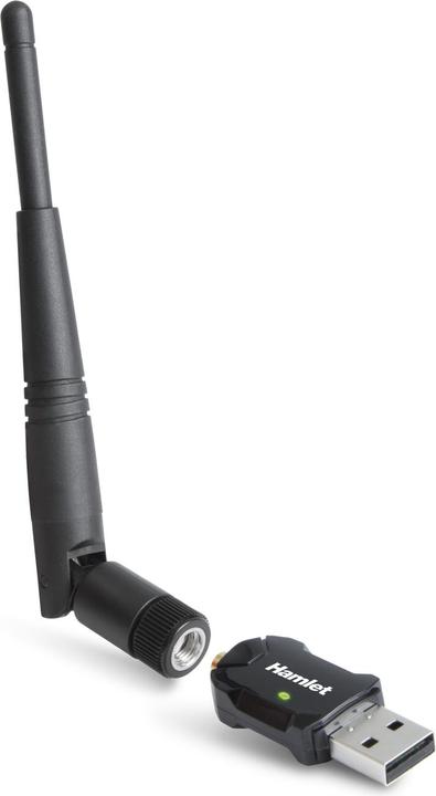 Immagine prodotto Hamlet Adattatore USB Wi-Fi 600Mbps Dual Band 5GHz + 2.4GHz standard 802.ac con antenna rimovibile (USB)