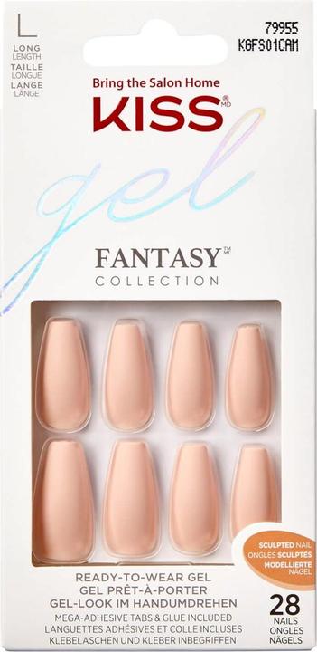 KISS Nails - Gel Fantasy Sculpted Nails 4 the Cause (Nagelutensil, Rot, Braun)