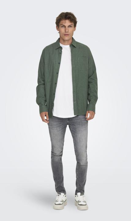 Produktbild Only & Sons Normal geschnitten Hemdkragen Hemd Hemd (XXL)