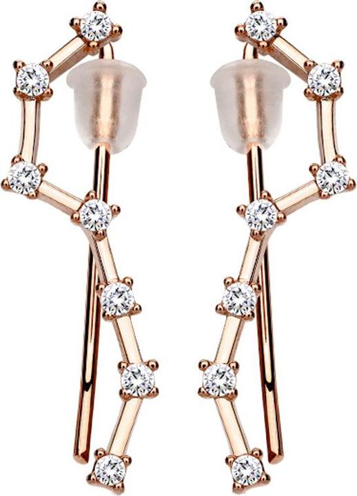 Immagine prodotto Star Piercing Orecchino Ear Climber in oro rosa con sette cristalli