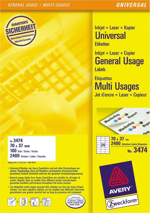 Produktbild Avery Universal-Etiketten