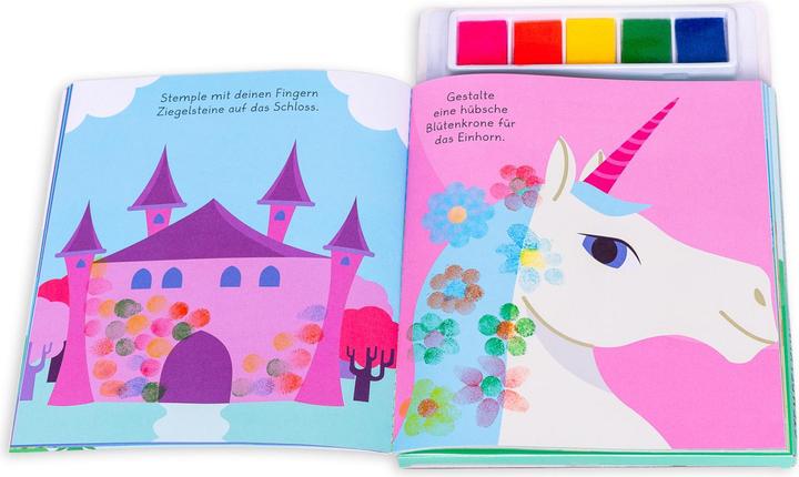 Actual product image Stamp art for little fingers. Unicorns