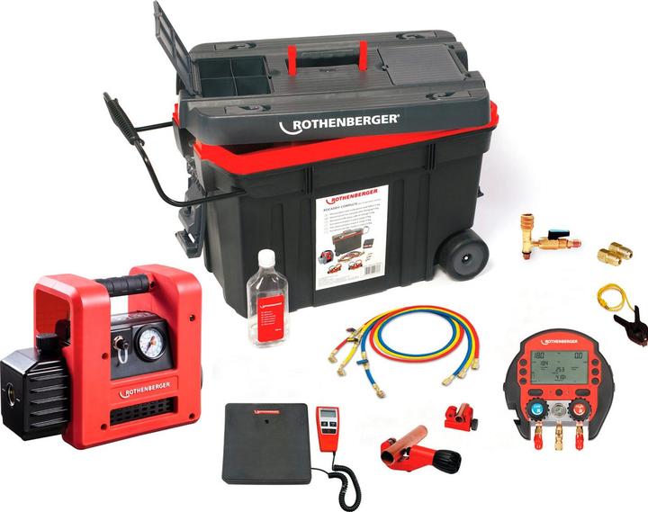 Rothenberger Kälte/Klima-Komplettset ROCADDY 120 R32 DIGITAL bis 1 3/8 ″ 6-35 mm 230 / 50 V / Hz (1200 mm)