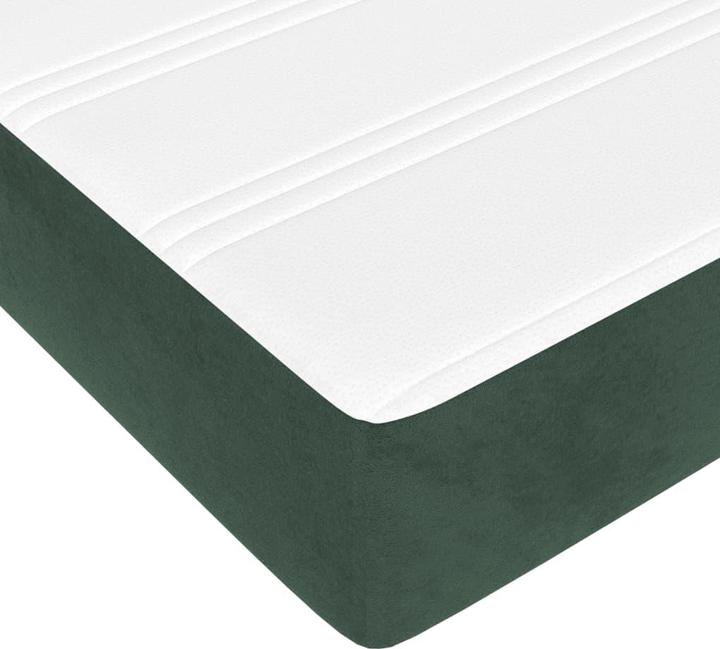 Produktbild VidaXL Taschenfederkernmatratze Dunkelgrün Samt (160 x 210 cm, Federkern)