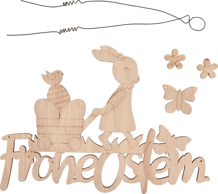 Produktbild VBS Holz-Hänger "Frohe Ostern", 5-tlg. (5 x, 29 x 21 cm)