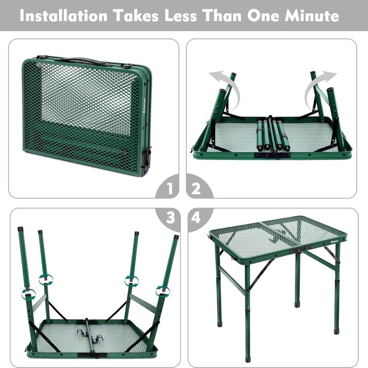 Actual product image E Eaststorm Höhenverstellbarer Campingtisch