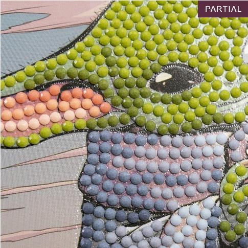 Actual product image Craft Buddy Grogu, Card 18x18cm Crystal Art