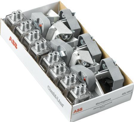 Produktbild ABB Skillestykke 6 stk, komplet Kabeltvaersnit: 150-240mm² Montagebredde: 180mm Fanebredde: 25, skrå
