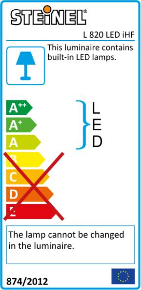 Energie-Label Steinel L 820 LED Ihf (612 lm)