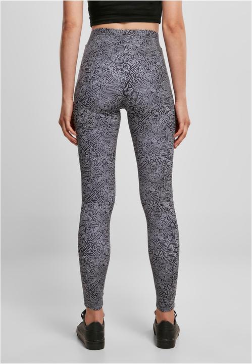 Actual product image Urban Classics Ladies Tech Mesh AOP Leggings - 10978 (5XL)