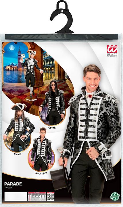 Actual product image Widmann Silver jacquard tailcoat for men (M)