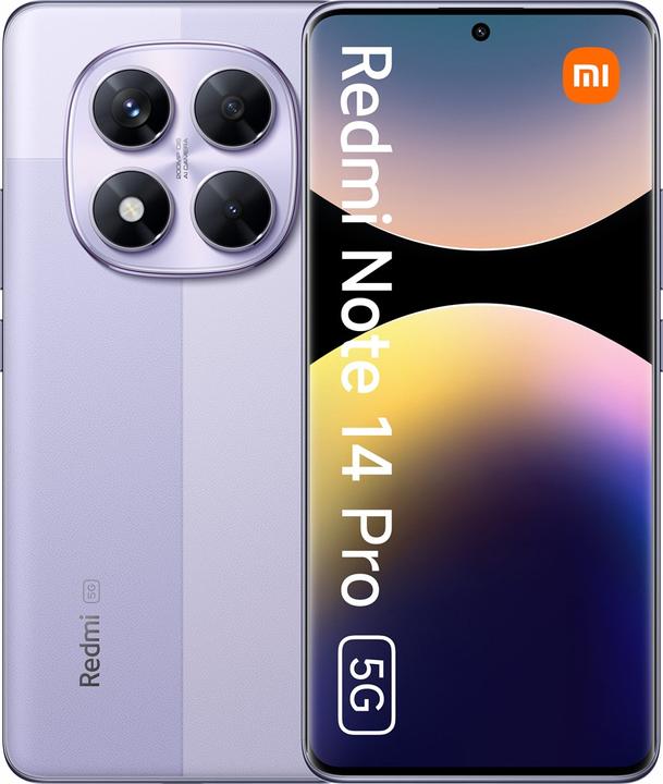 Image du produit Xiaomi Redmi Note 14 Pro 5G (512 Go, Lavender Purple, 6.67", Double SIM, 200 Mpx, 5G)