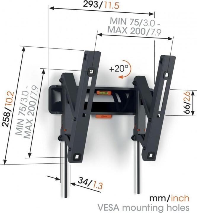 Immagine prodotto Vogels TVM 3215 (Muro, 43", 15 kg)