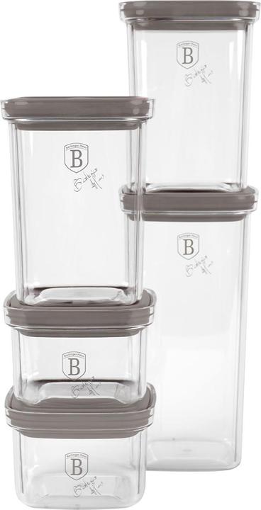 Produktbild BerlingerHaus Design Vorratsdosen für Lebensmittel, 5-teilig, taupe (1.50 l)