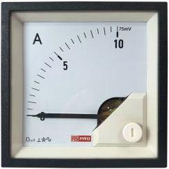 Produktbild Rs Pro Amperemeter 0/10A For Shunt 75mV DC Drehspule, 68mm x 68mm T. 54 (<4 A) mm, 67 (5  60 A) mm