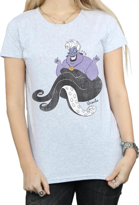 Actual product image The Little Mermaid Womens/Ladies Classic Ursula Heather T-Shirt (XS)