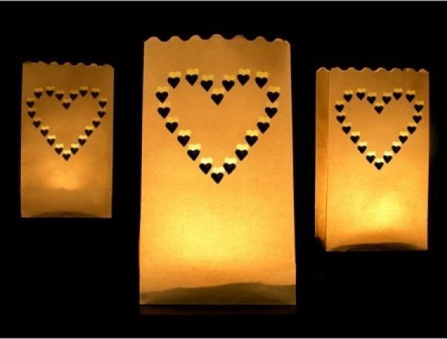 Productafbeelding Partydeco Lantaarns, kaarsenzakken, 15 x 9 x 26cm (1 pkt / 10 stuks) (10 Pcs.)