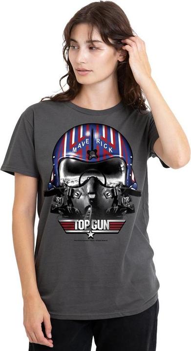 Actual product image Top Gun Unisex Adult Maverick Helmet T-Shirt (S)