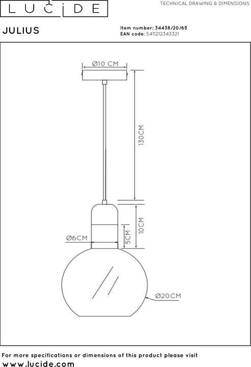 Actual product image Lucide Julius (E27)