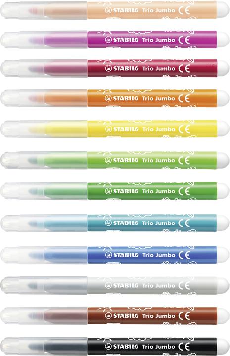 Image du produit STABILO Trio Jumbo Feutre épais (Multicolore, 12 x)
