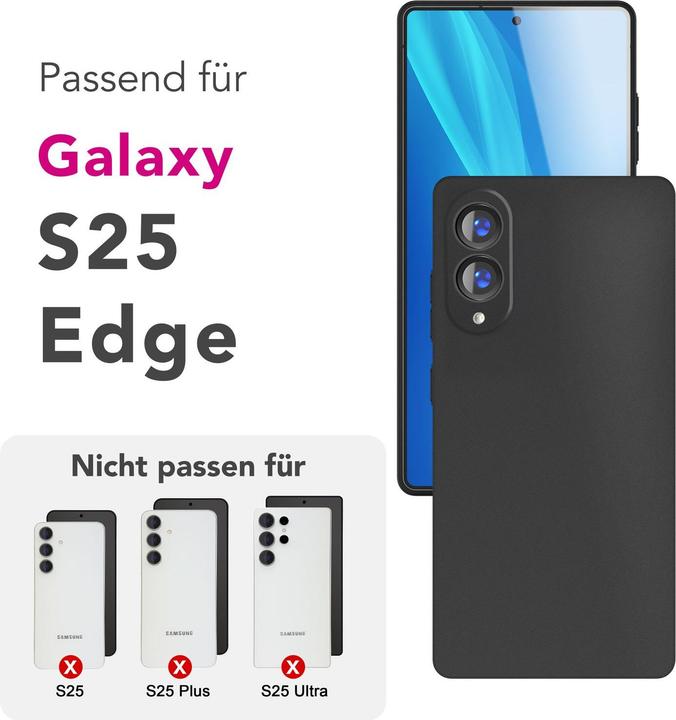 Immagine prodotto Nalia Phantom - 0,3mm Extrem Dünn, Federleicht, Mattiert, Minimalistisch - Ultra-Slim Handycase (Samsung Galaxy S25 Edge)
