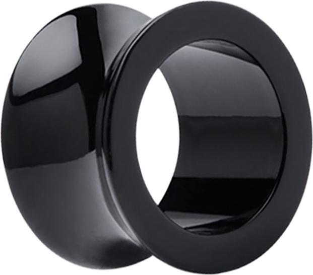 Star Piercing Flared Tunnel schwarz (ohne Messing, Acryl)