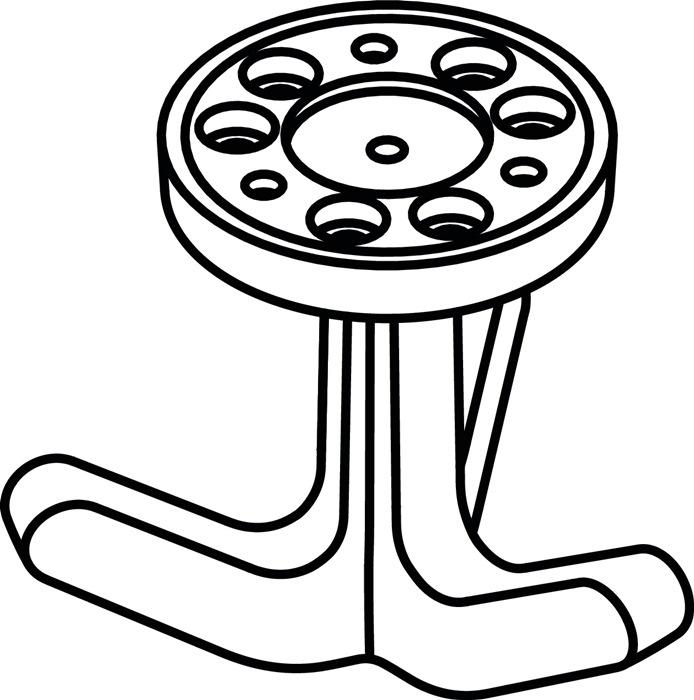 Actual product image Hewi Triple hook Series 477 matt, elastic 97 light grey Height 69 mm Ø 51 mm