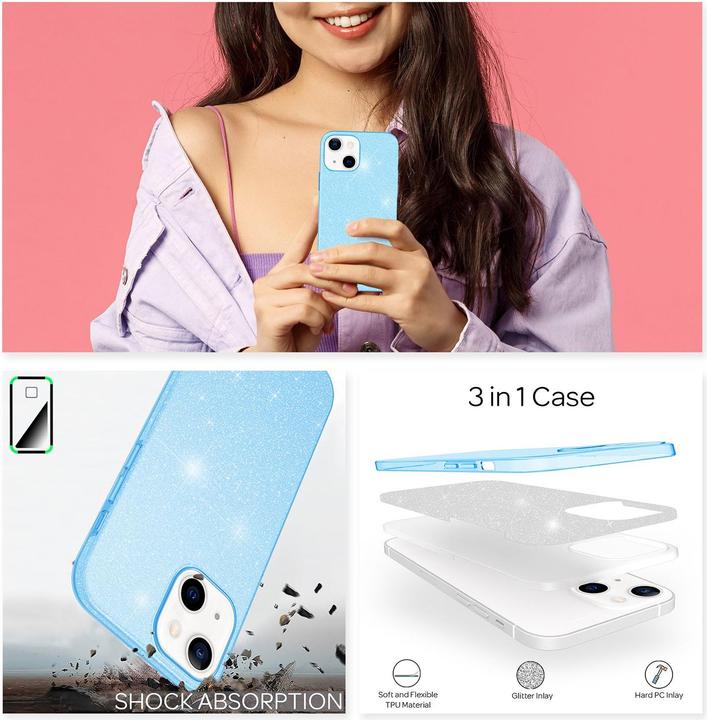 Actual product image Nalia Glitter mobile phone case (Apple iPhone 13 mini)