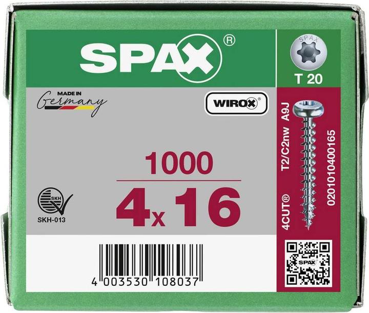 Immagine prodotto Spax Viti per truciolare PH T20 4.0x16 mm (1000 Viti per pezzo)