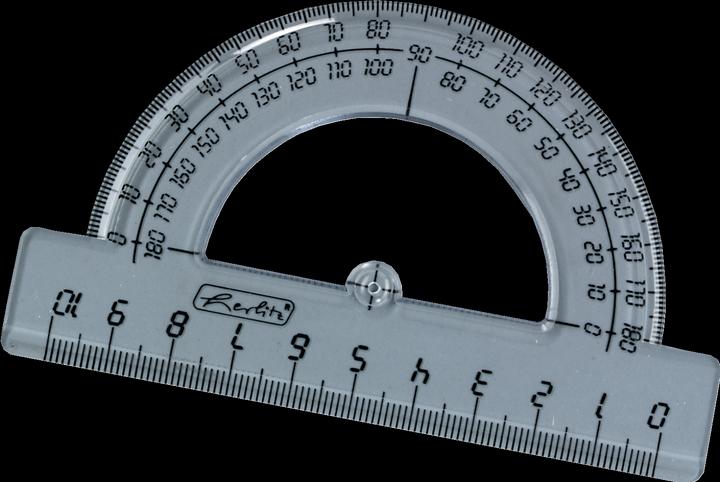 Actual product image Herlitz Semicircular protractor 180 degrees, made of plastic