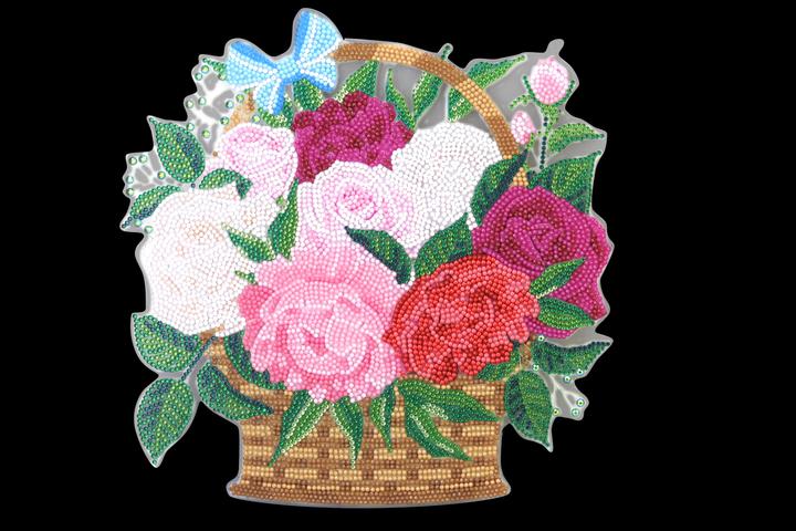 Image du produit Craft Buddy Fleurs, 30x30cm Crystal Art Panier suspendu