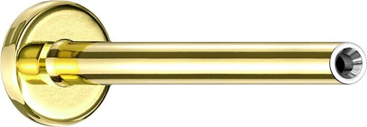 Star Piercing Micro Threadless Labret-Stab vergoldet (ohne Messing, Titan G23)