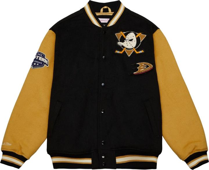 Mitchell & Ness M&N Legacy Varsity Wool Jacke - NHL Anaheim Ducks - S (S)
