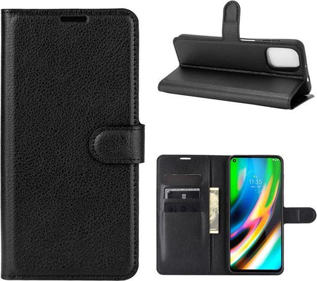 Actual product image MU Classic Litchi Leather Bookcover Series (Motorola Moto G9 Plus)