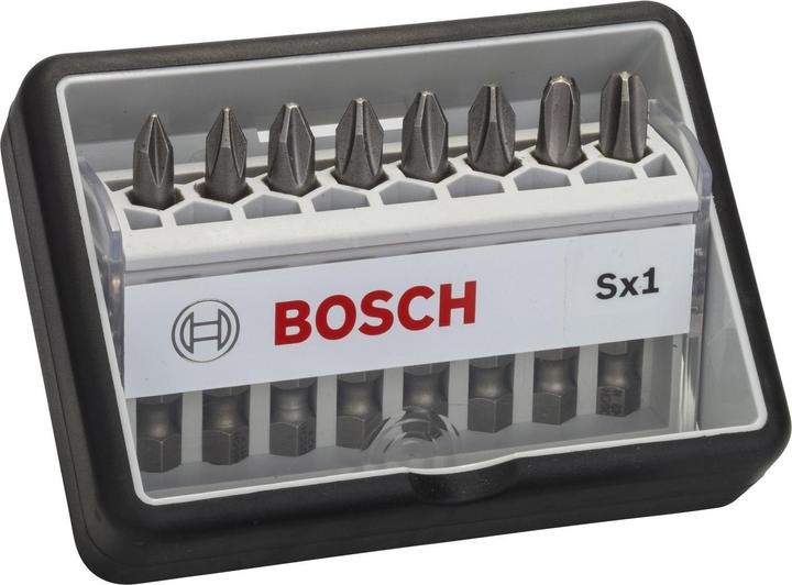 Produktbild Bosch Professional Zubehör 8-tlg. Schrauberbit-Set, Robust Line, Sx PH, Extra Hard-Ausführung (Kreuz Phillips PH M1, Kreuz Phillips PH M2, Kreuz Phillips PH M3)