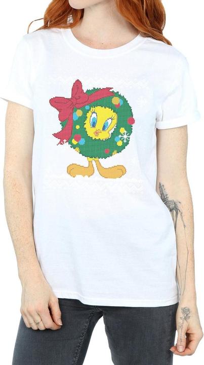 Produktbild Looney Tunes Tweety Pie Christmas Fair Isle TShirt (L)