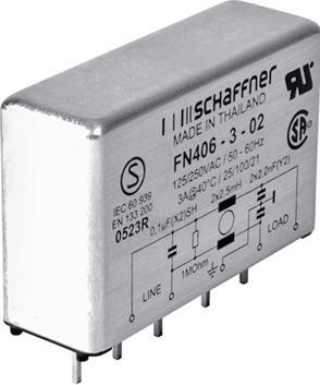 Actual product image Schaffner EMV Mains filter, 3A, 250VAC, print pins