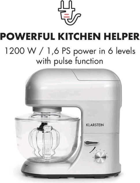 Immagine prodotto Klarstein Macchina da cucina Lucia Argentea 2G Argento (1300 W)