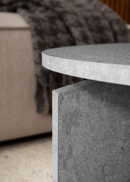 Actual product image FineBuy Couchtisch 70 cm Wohnzimmertisch Sofatisch Rund Gross Kaffeetisch Modern (70 x 70 x 33 cm)