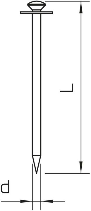 Produktbild OBO Bettermann 500 12 Impu-Stahlnadel gehärtet 2x12mm St BK 3360121 (1000 Stück, 12 mm)