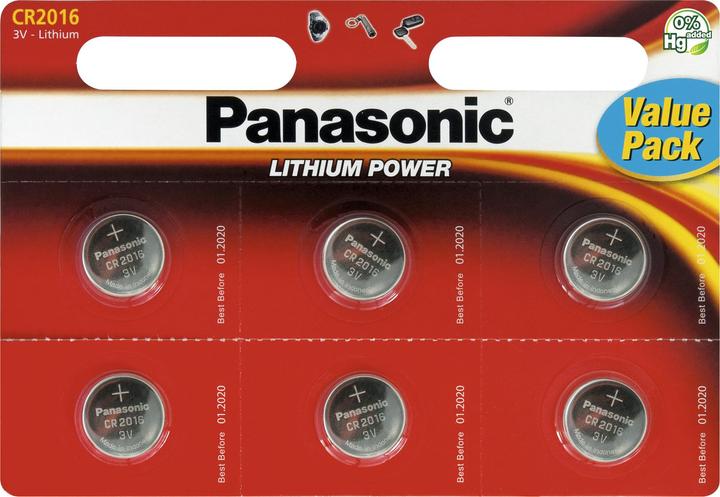 Immagine prodotto Panasonic Potenza al litio CR2016 (6 pz., CR2016, 90 mAh)