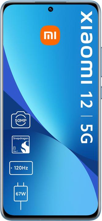 Image du produit Xiaomi 12 5G (256 Go, Bleu, 6.28", Double SIM, 50 Mpx, 5G)