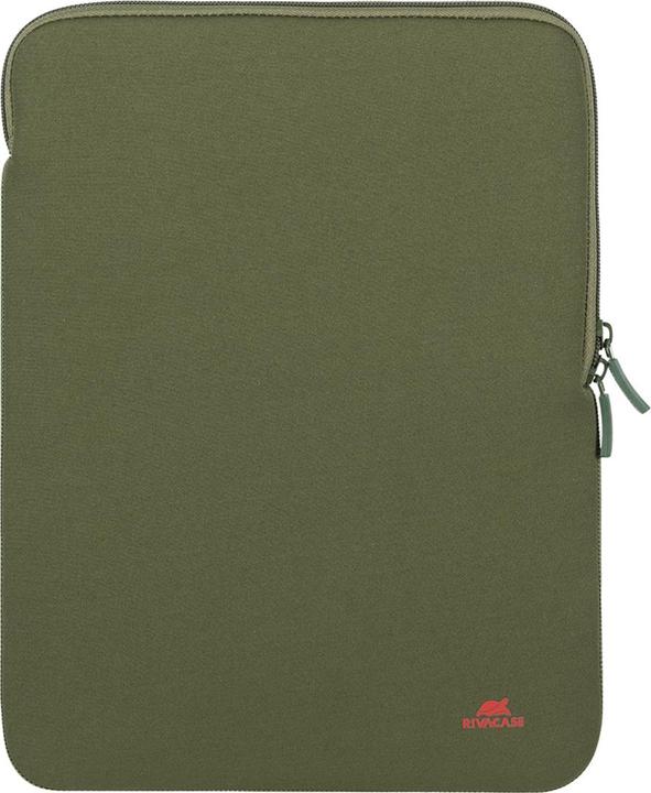 Actual product image Rivacase Anti-shock Case for MacBook 13" Vertical Zip Khaki - Green (15.60")