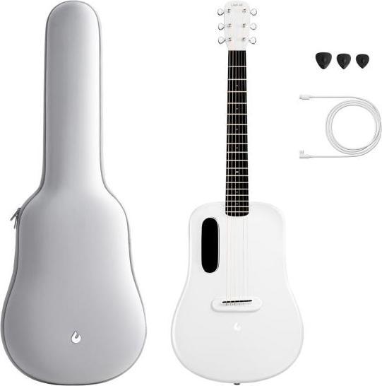 Actual product image Lava Music Me 3 Guitar 36 Inch With Spacebag White (Acoustic guitar, Carbon, HPL (High-Pressure Laminate), Super AirSonic carbon fibre)