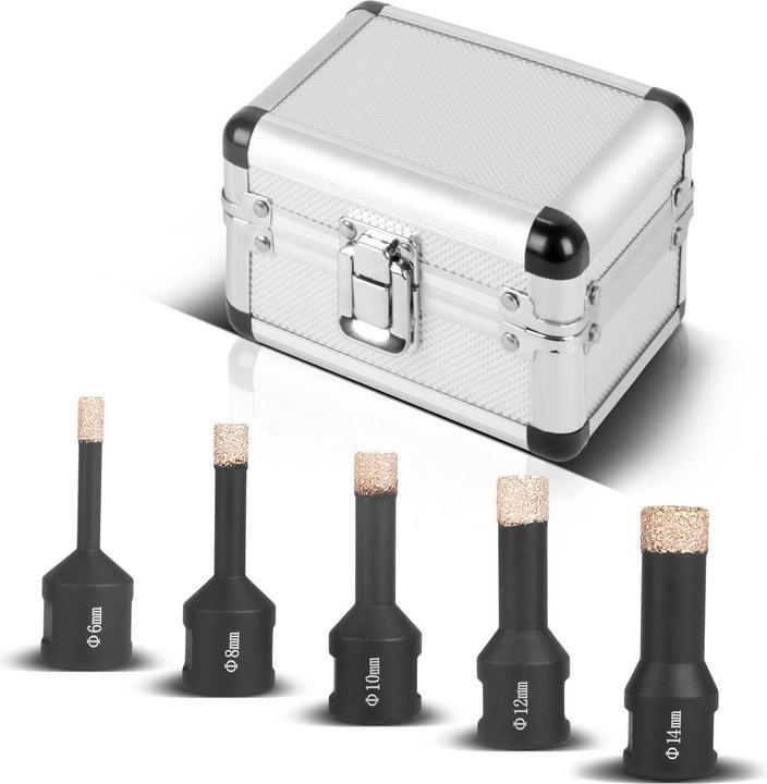 Immagine prodotto Stahlwerk Set di 5 punte diamantate 6-14 mm M14 per smerigliatrici angolari (6 - 14 mm)