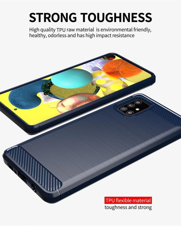 Image du produit Cadorabo TPU Ultra Slim carbon edelstahl Combi Cover (Samsung Galaxy A51 5G)