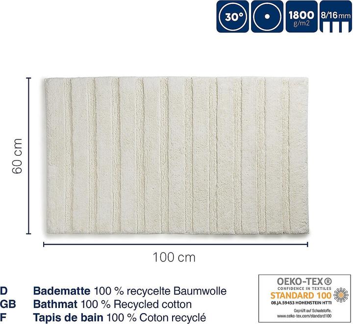 Produktbild Kela Badematte Megan granitgrau (100 x 60 cm)