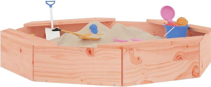 Actual product image VidaXL Sandkasten mit Sitzen Achteck Massivholz