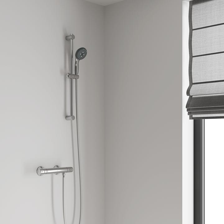 Actual product image Grohe Vitalio Start 100 shower bar set, 3 spray types, water-saving, shower bar 600mm, chrome
